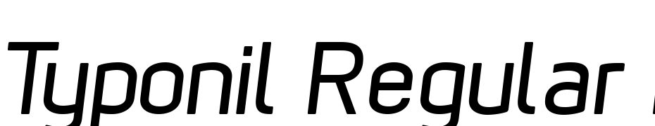 Typonil Regular Italic Yazı tipi ücretsiz indir